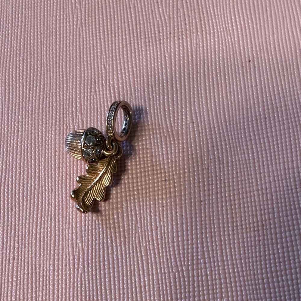 Pandora Gold and Silver Leaf Charm Bracelet